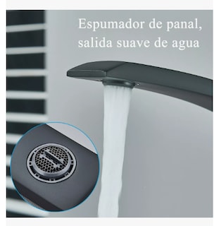 Foto 2 | Grifo Xtellar Monomando Mezclador Llave Fregadero Para Baño Lavabo Acabado Mate Color Negro