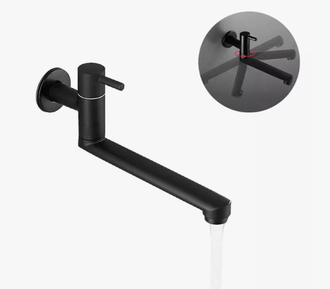 Foto 2 pulgar | Grifo Xtellar Para Empotrar En Muro De Baño O Jardín Llave Negro