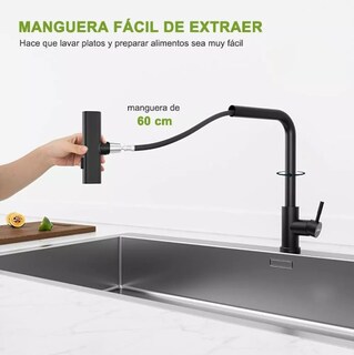 Foto 2 | Llave Mezcladora Xtellar Para Fregadero Monocomando Color Negro