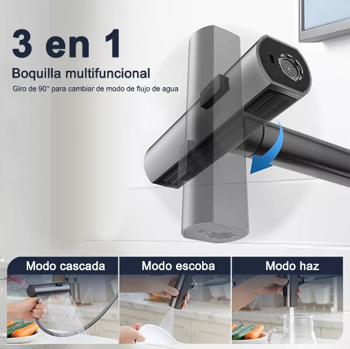 Foto 4 | Llave Mezcladora Xtellar Para Fregadero Monocomando Color Negro