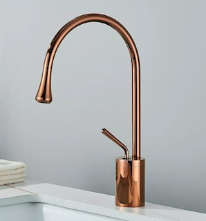 Foto 2 | Grifo Mezclador Para Baño Lavabo Llave Monomando Fregadero Acabado Brillante Bronce Xtellar