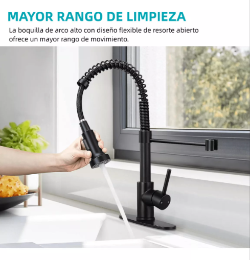 Foto 3 | Grifo Mezcladora Xtellar De Cocina Color Negro