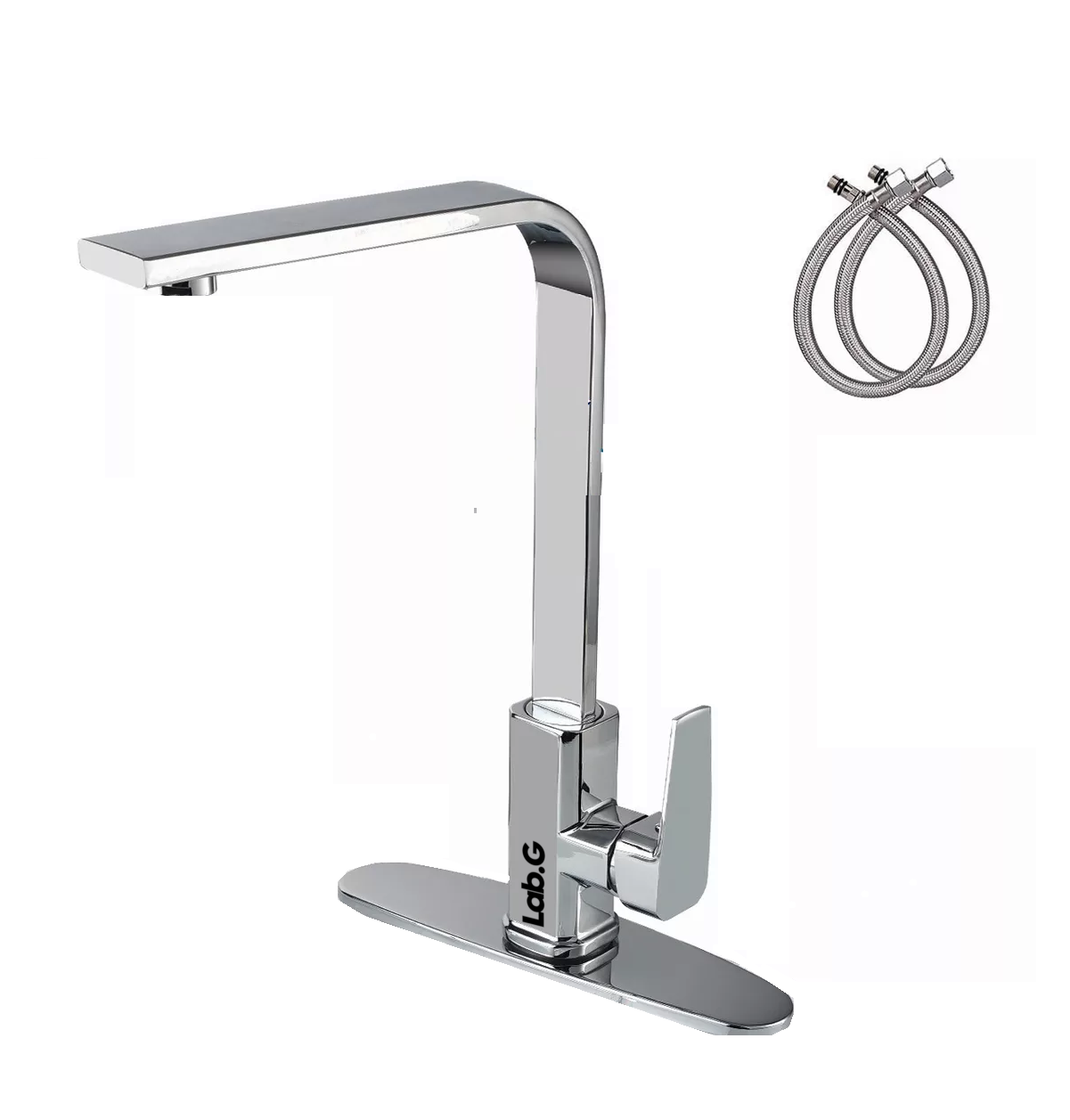 Mezcladora Para Fregadero Lab.g Grifo Monomando Cocina Con Cubierta Gris