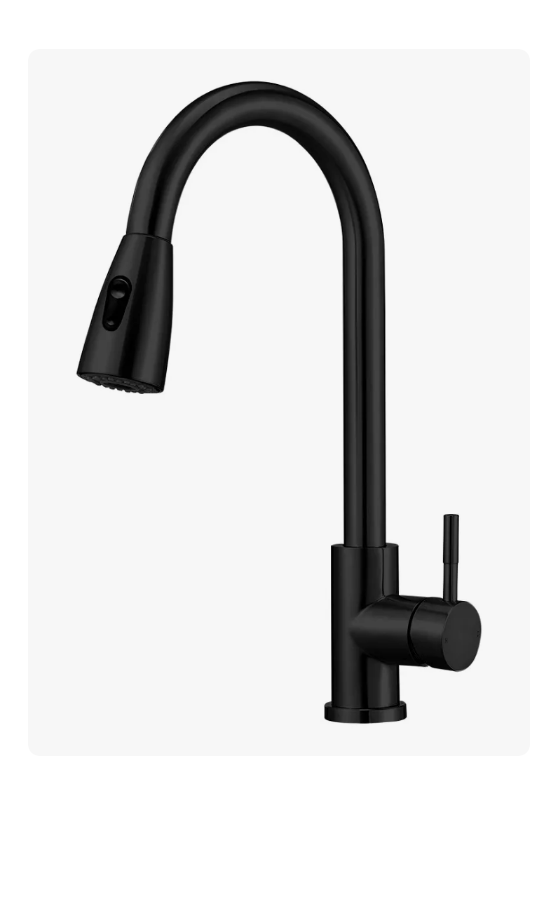 Foto 1 | Grifo Cocina Monomando Extraíble Tarja Inoxidable Negro Mate Xtellar