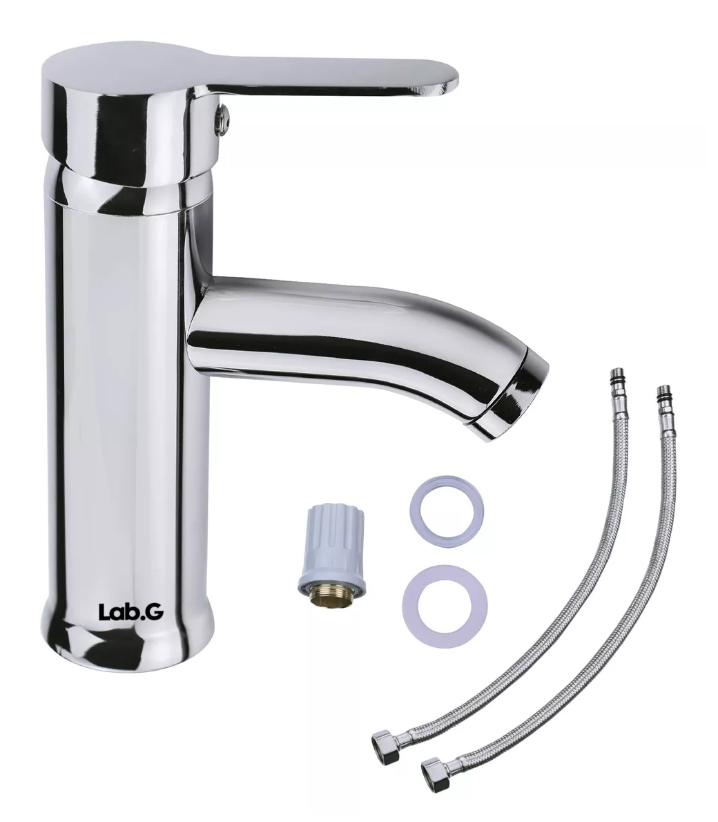 Foto 1 | Llave Mezcladora Baja Monomando Para Lavabo Lab.g Fregadero Grifo Lavamanos Baño Plateada