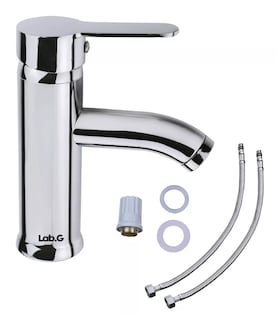 Foto 1 | Llave Mezcladora Baja Monomando Para Lavabo Lab.g Fregadero Grifo Lavamanos Baño Plateada