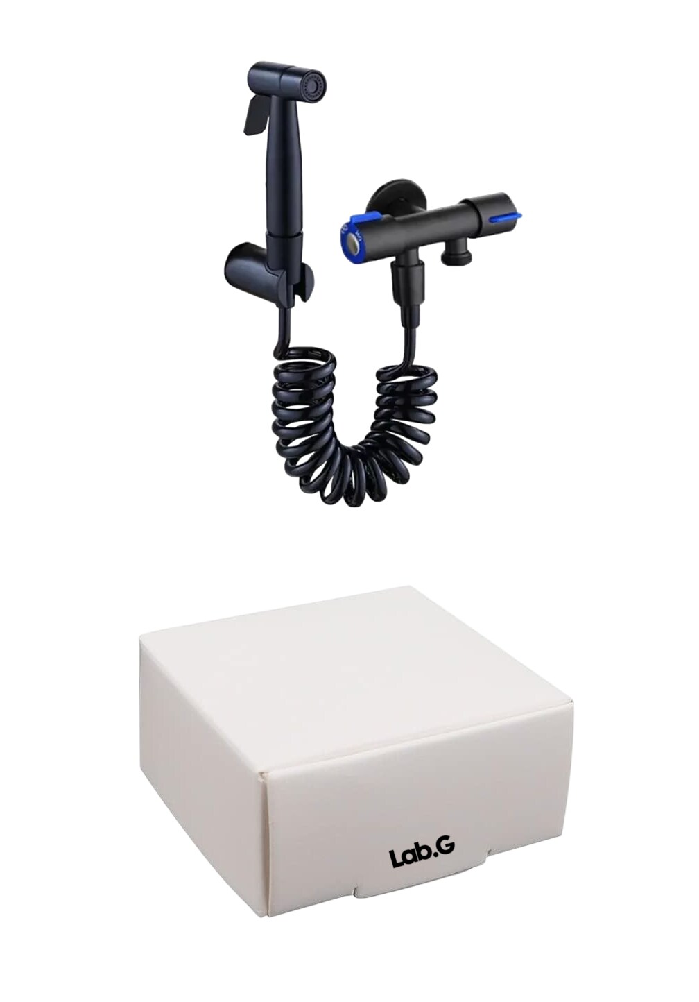 Grifo Inodoro Con Válvula Angular De Doble Salida Limpieza F Color Negro $619