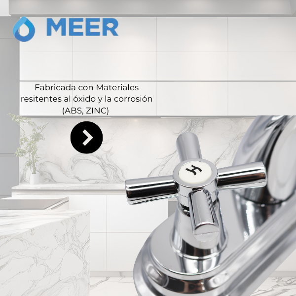 Foto 5 pulgar | Mezcladora Para Lavabo Cromada, Grifo De Baño Con Manerales De Abs