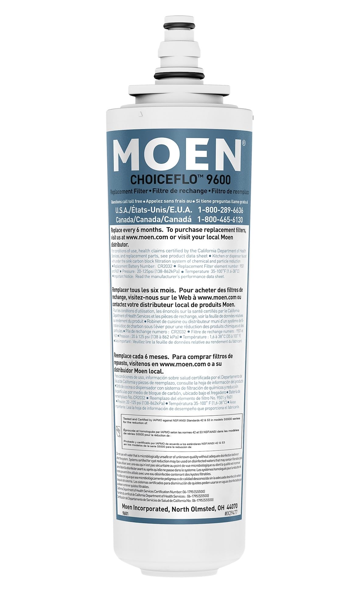 Foto 1 | Filtro De Agua De Repuesto Moen 9601 Choiceflo Para Grifos - Venta Internacional.