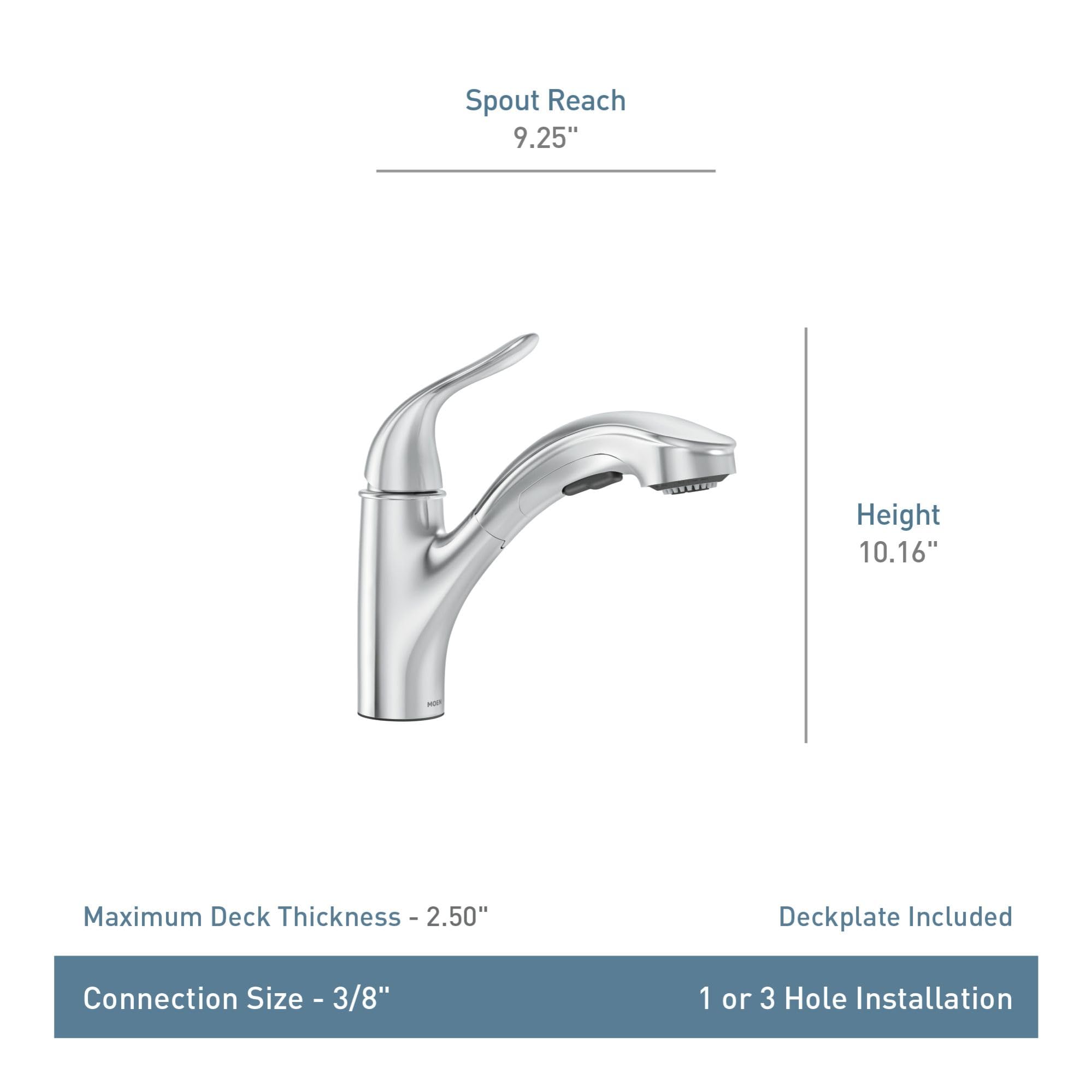 Foto 4 pulgar | Grifo Para Fregadero De Cocina Moen Brecklyn De Una Sola Manija Mediterranea - Venta Internacional.