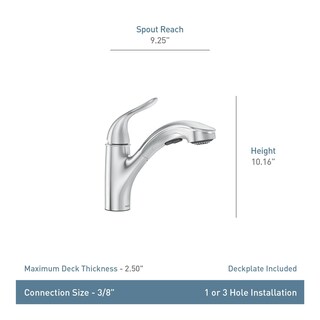 Foto 3 | Grifo Para Fregadero De Cocina Moen Brecklyn De Una Sola Manija Mediterranea - Venta Internacional.