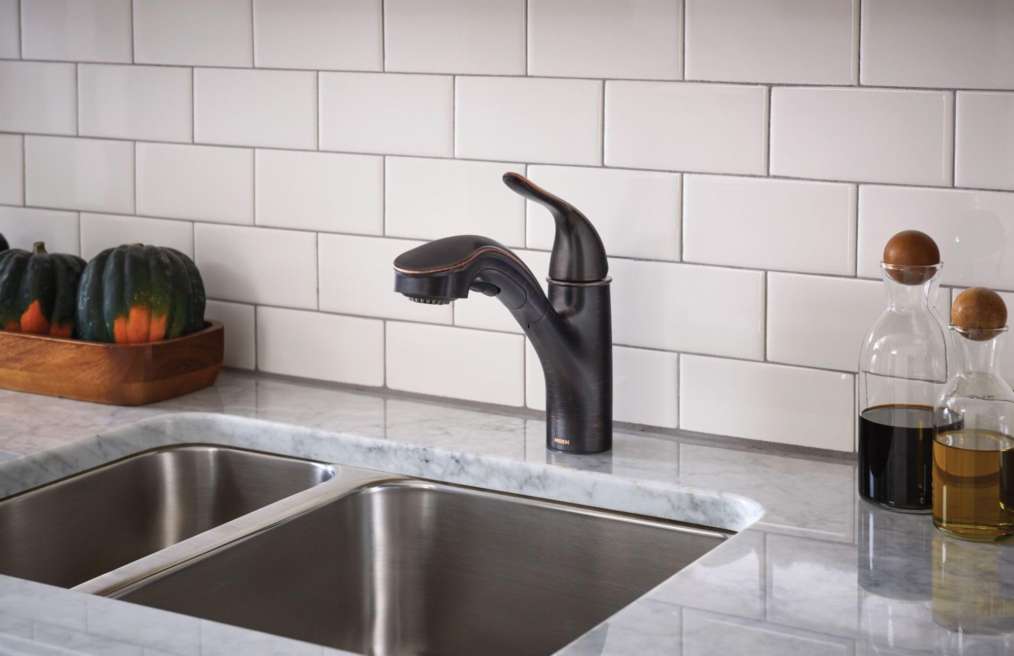 Foto 5 pulgar | Grifo Para Fregadero De Cocina Moen Brecklyn De Una Sola Manija Mediterranea - Venta Internacional.