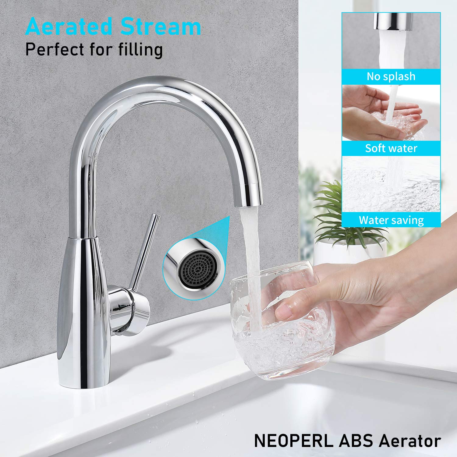 Foto 4 pulgar | Grifo Crea Para Lavabo De Baño, Manija Única, Cromado Con Placa De Cubierta - Venta Internacional.