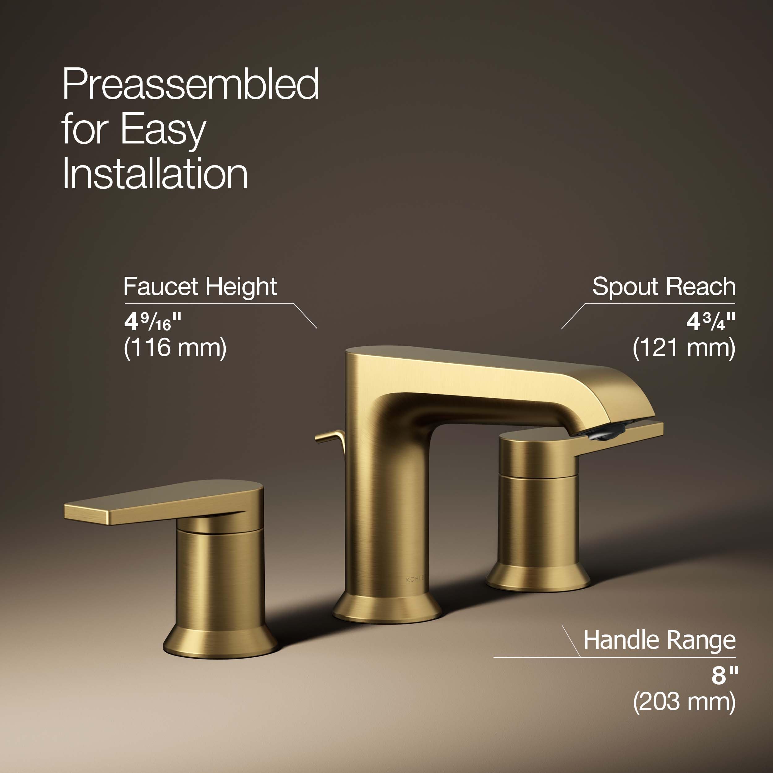Foto 4 | Grifo De Baño Kohler Hint Wide, 1,2 Gpm, Latón Cepillado - Venta Internacional.