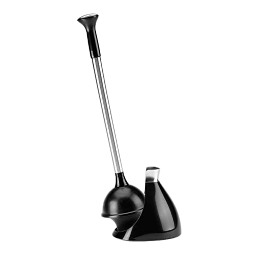Foto 1 | Desatascador Simplehuman De Acero Inoxidable Con Soporte Negro - Venta Internacional.