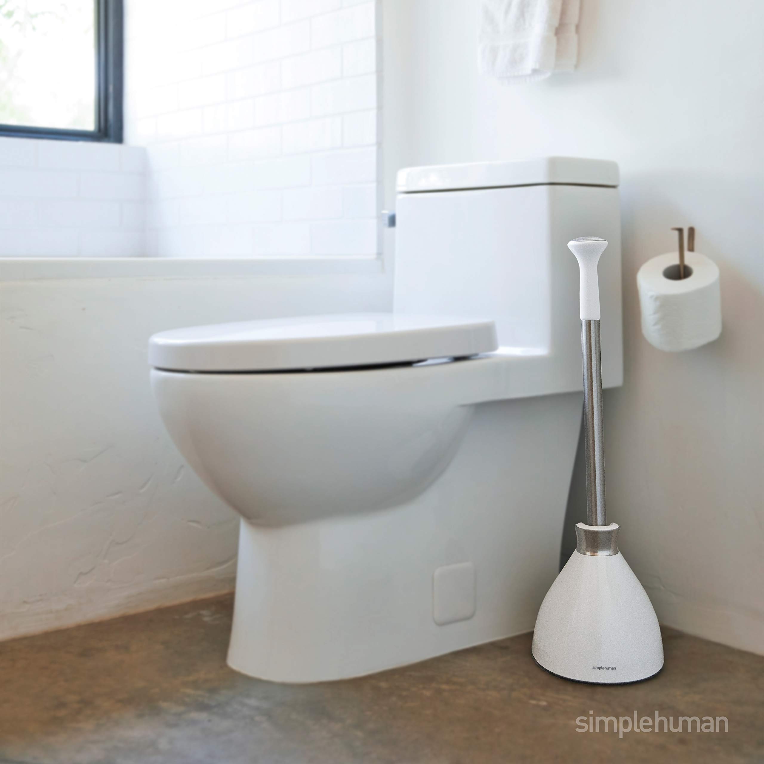 Foto 4 pulgar | Desatascador Simplehuman De Acero Inoxidable Con Soporte Negro - Venta Internacional.