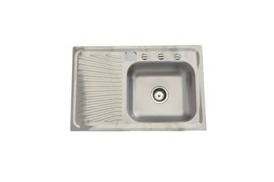 Foto 1 | Fregadero de Cocina para Empotrar 1 Tina 80x52x14 Eb Técnica K101 color Gris Izquierda