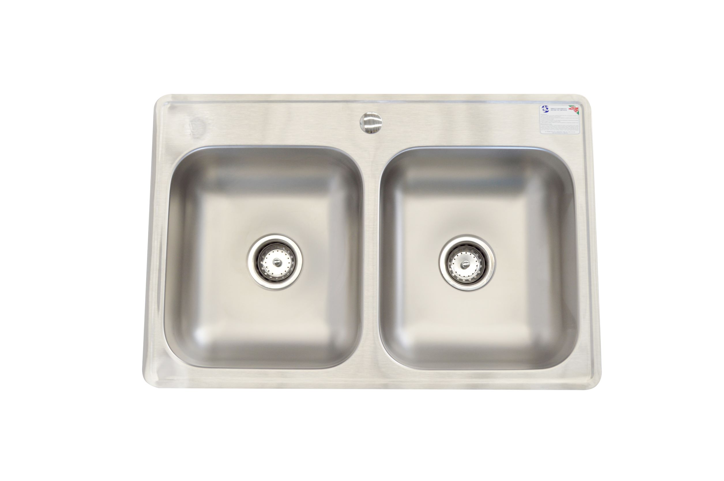 Fregadero Cocina Empotrar 2 Tinas 84x56x15 Eb Técnica M11022 color Gris