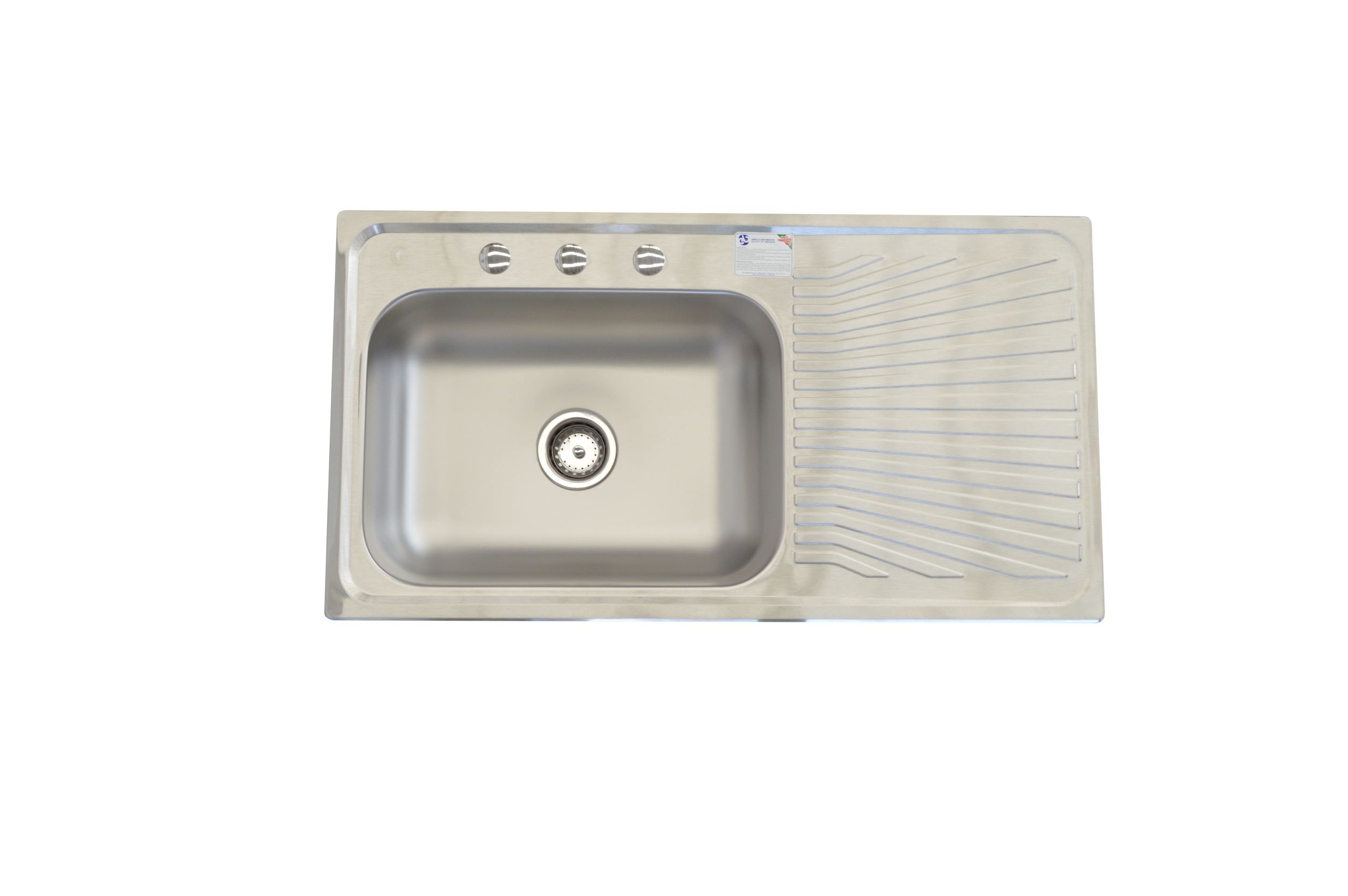 Fregadero Cocina Empotrar 1 Tina 101x54x15 Eb Técnica K202 color Gris Derecha