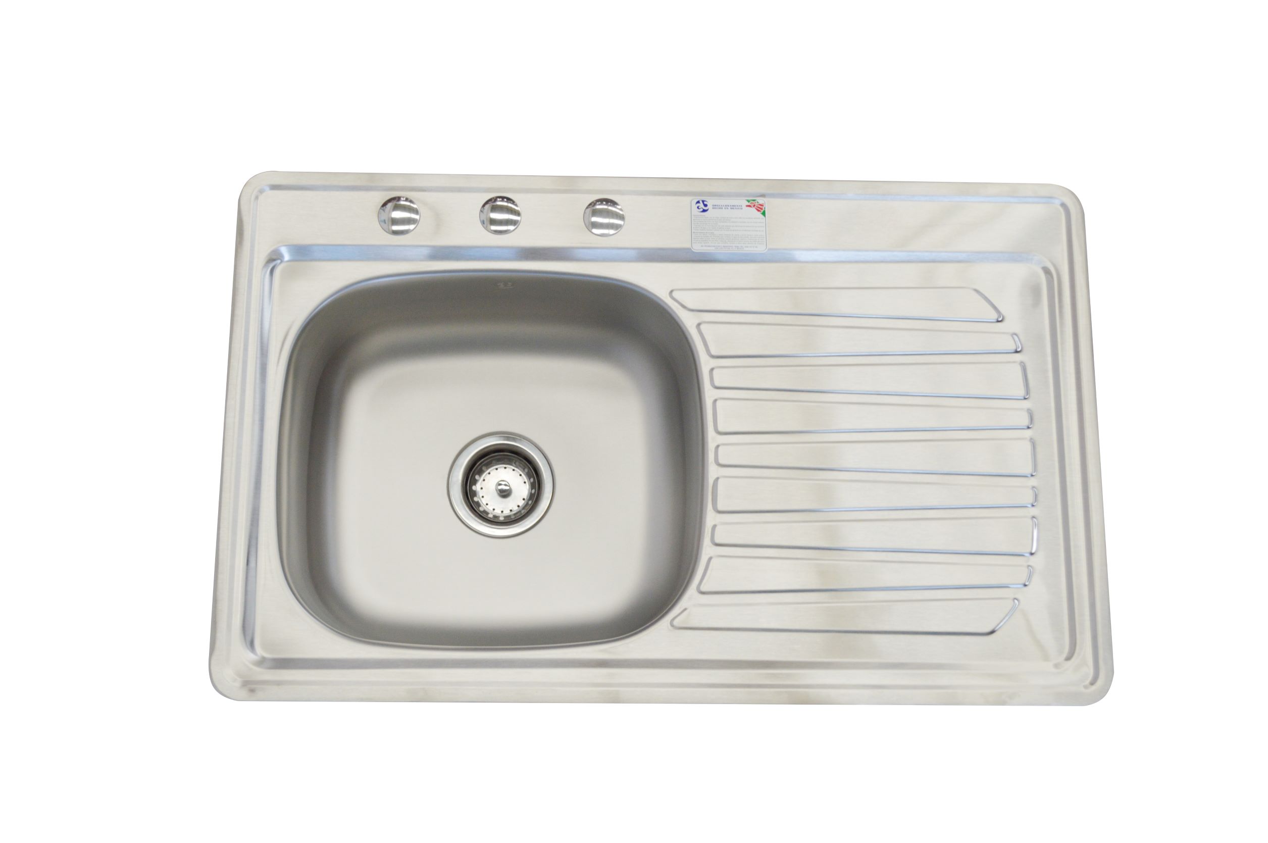 Fregadero de Cocina para Empotrar 1 Tina Eb 87x54x18 C102n color Gris Derecha