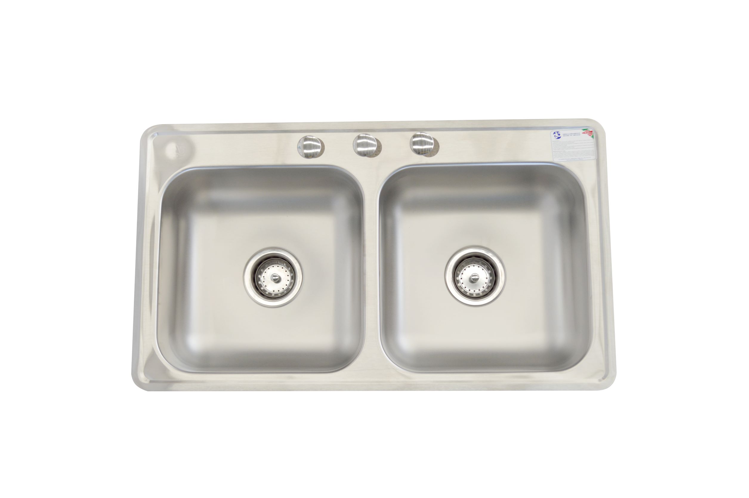 Fregadero Cocina Empotrar 2 Tinas 84x48x15 Eb Técnica M11019 color Gris