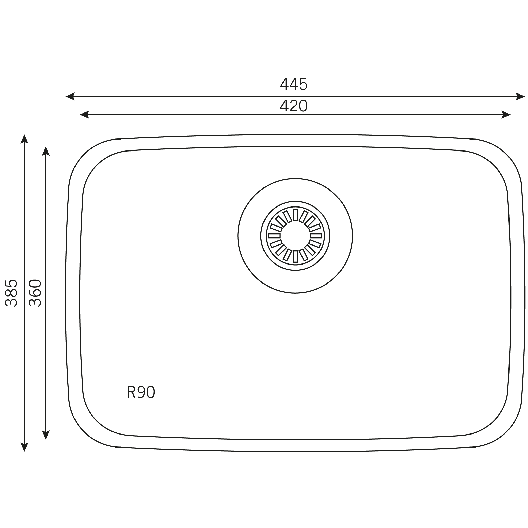 Foto 4 pulgar | Fregadero paraa Cocina Submontar 1 Tina 44.5x38.5x18 Eb A18168a color Gris