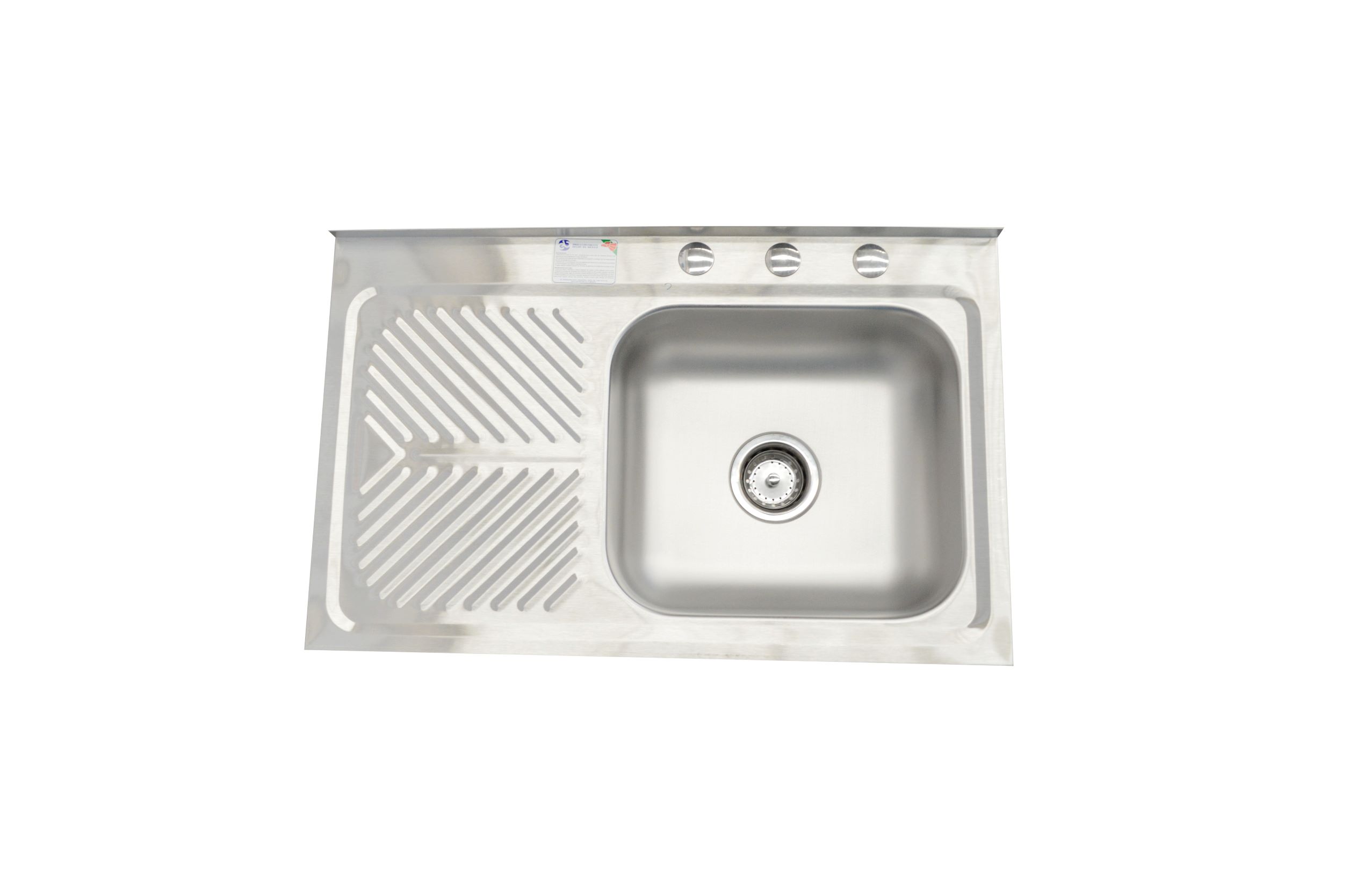 Fregadero para Cocina Sobreponer 1 Tina 80x50x14 Eb Cacm101 Izq