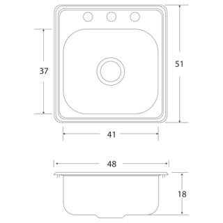 Foto 3 | Fregadero Cocina Empotrar Eb C100