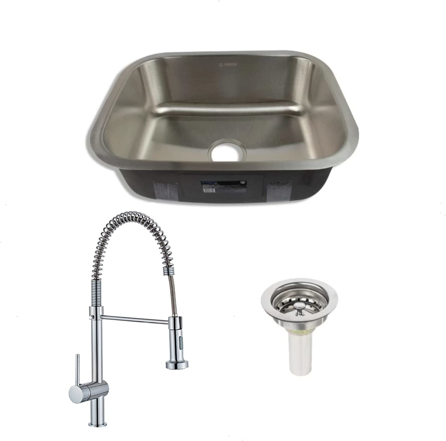 Tarja de Cocina / Contracanasta y Mezcladora Flexible Monomando CNX color Gris $2,699