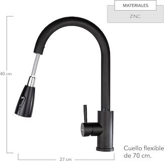 Foto 2 | Fregadero de Cocina / Contracanasta y Mezcladora Monomando Meer color Gris