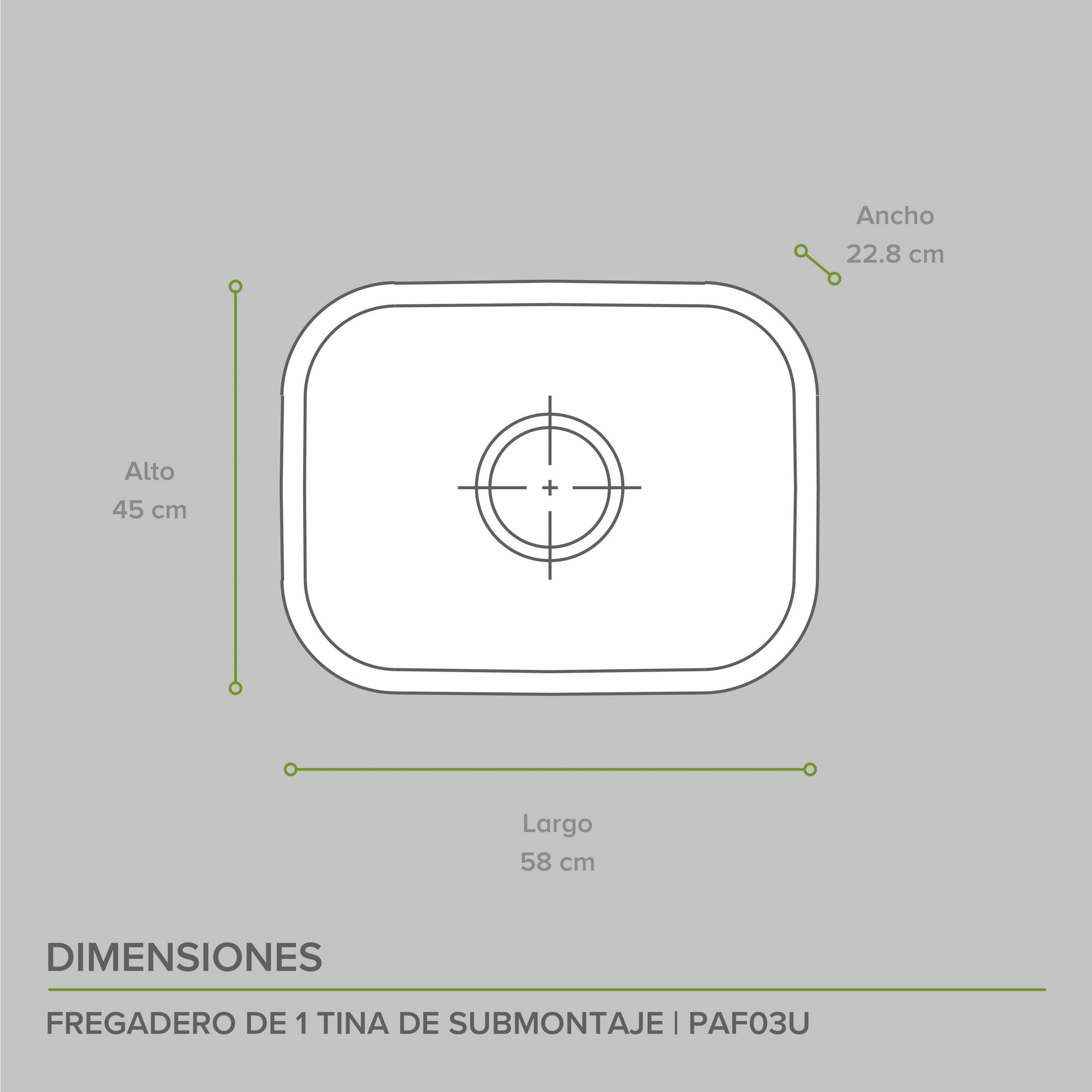 Foto 4 pulgar | Tarja para Fregadero de Acero Inoxidable Avera Paf03u