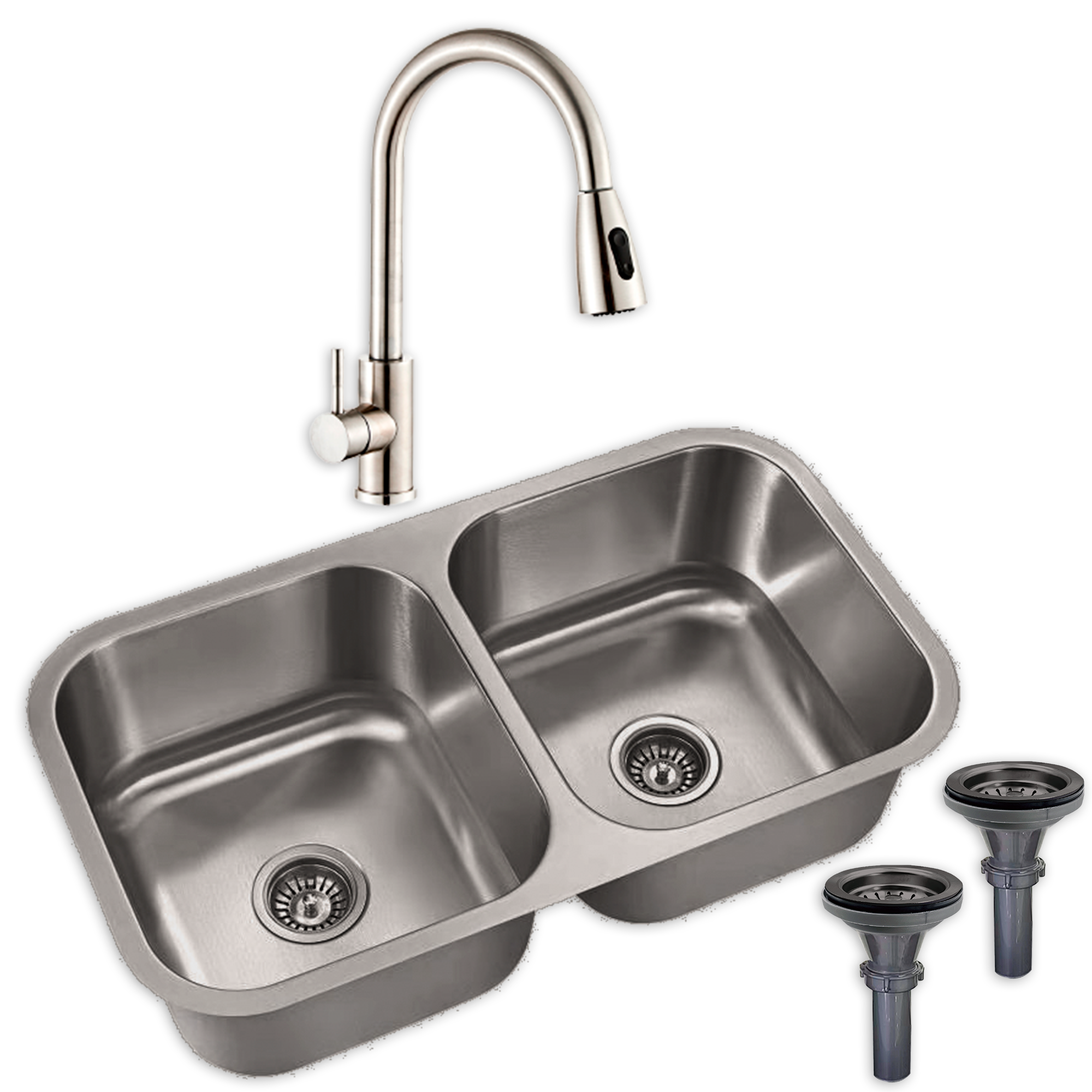 Tarja Doble CNX TD8247SR2G color Gris para Cocina más 2X CANS-005 Canastas y Mezcladora MZM8111F