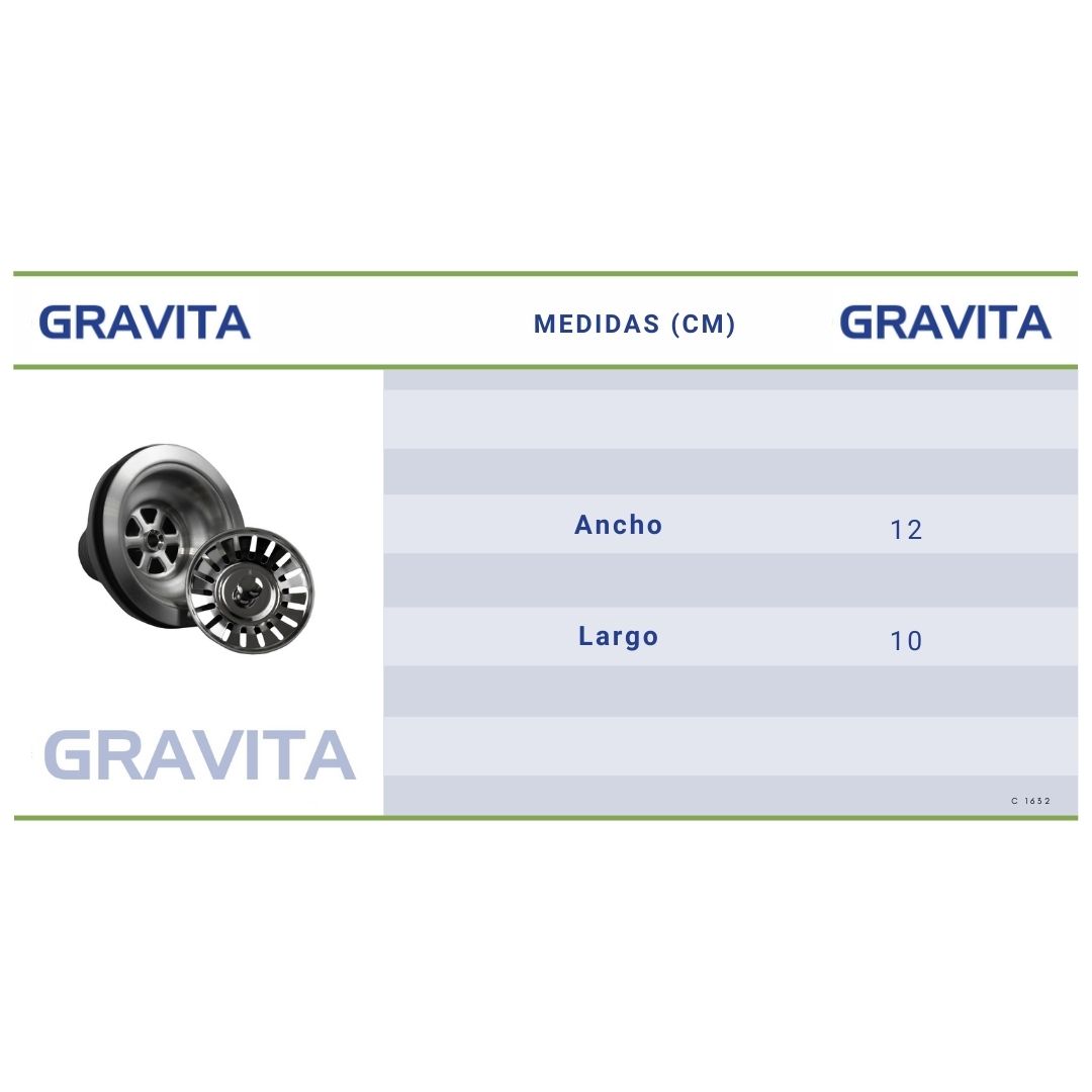 Foto 7 pulgar | Contra Canasta  para Fregadero Gravita Cromada