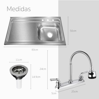 Foto 2 | Kit para Fregadero Solvex de Acero Inoxidable