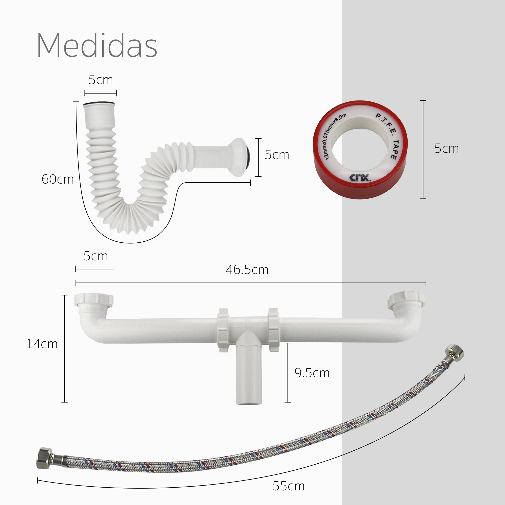 Foto 3 | Kit para Fregadero Solvex de Acero Inoxidable