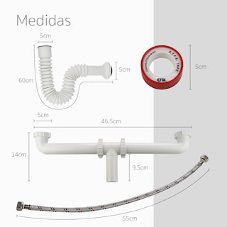Foto 3 | Kit para Fregadero Solvex de Acero Inoxidable