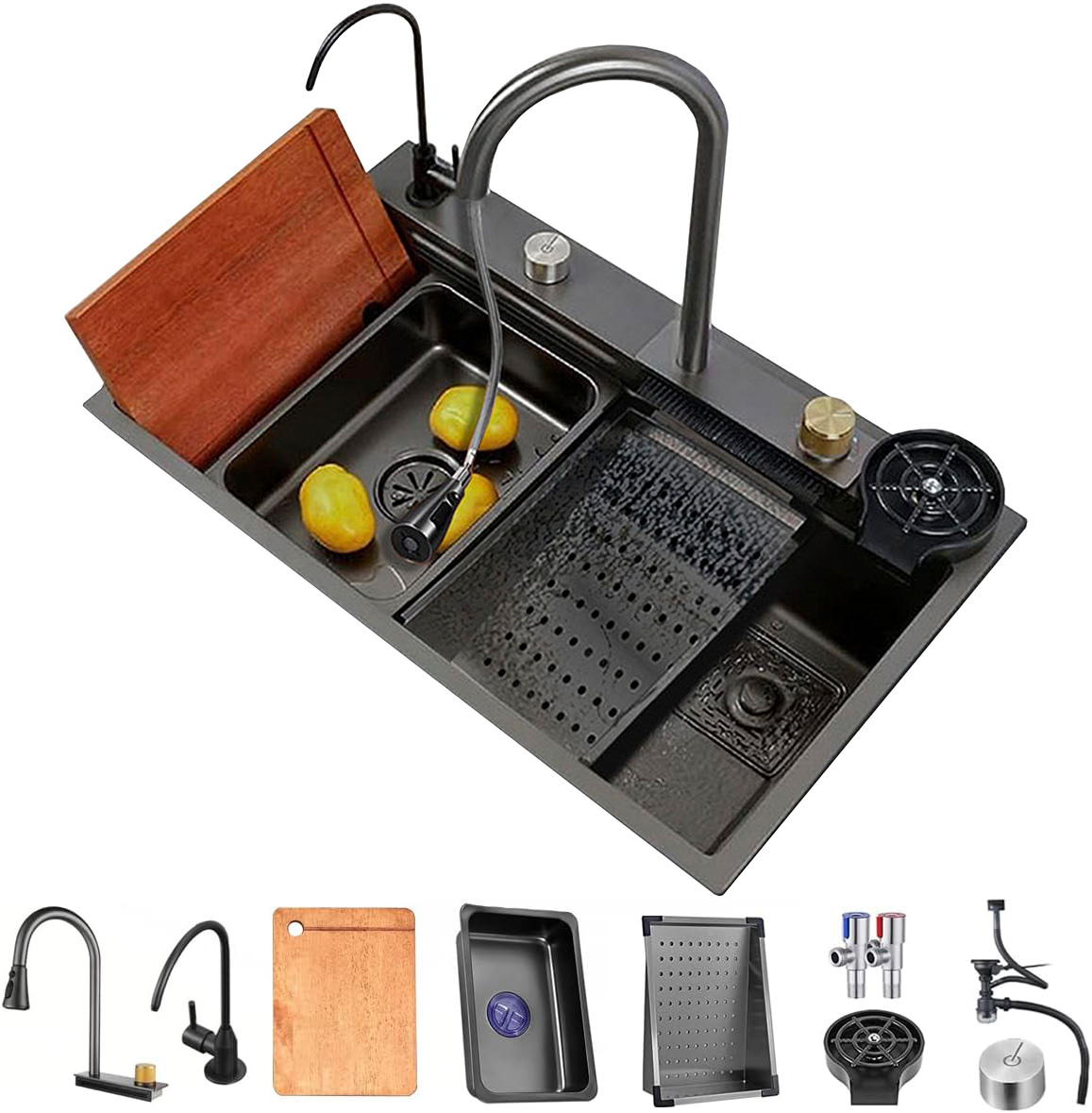 Foto 1 | Tarja de Cocina Acero Inoxidable Incluye Kit de desagüe Accesorios