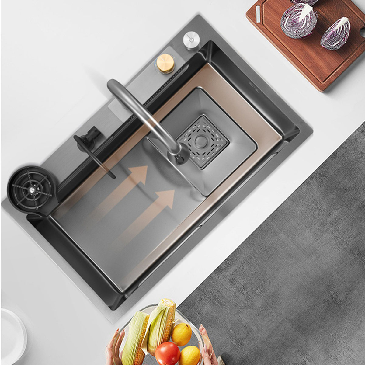 Foto 7 | Tarja de Cocina Acero Inoxidable Incluye Kit de desagüe Accesorios