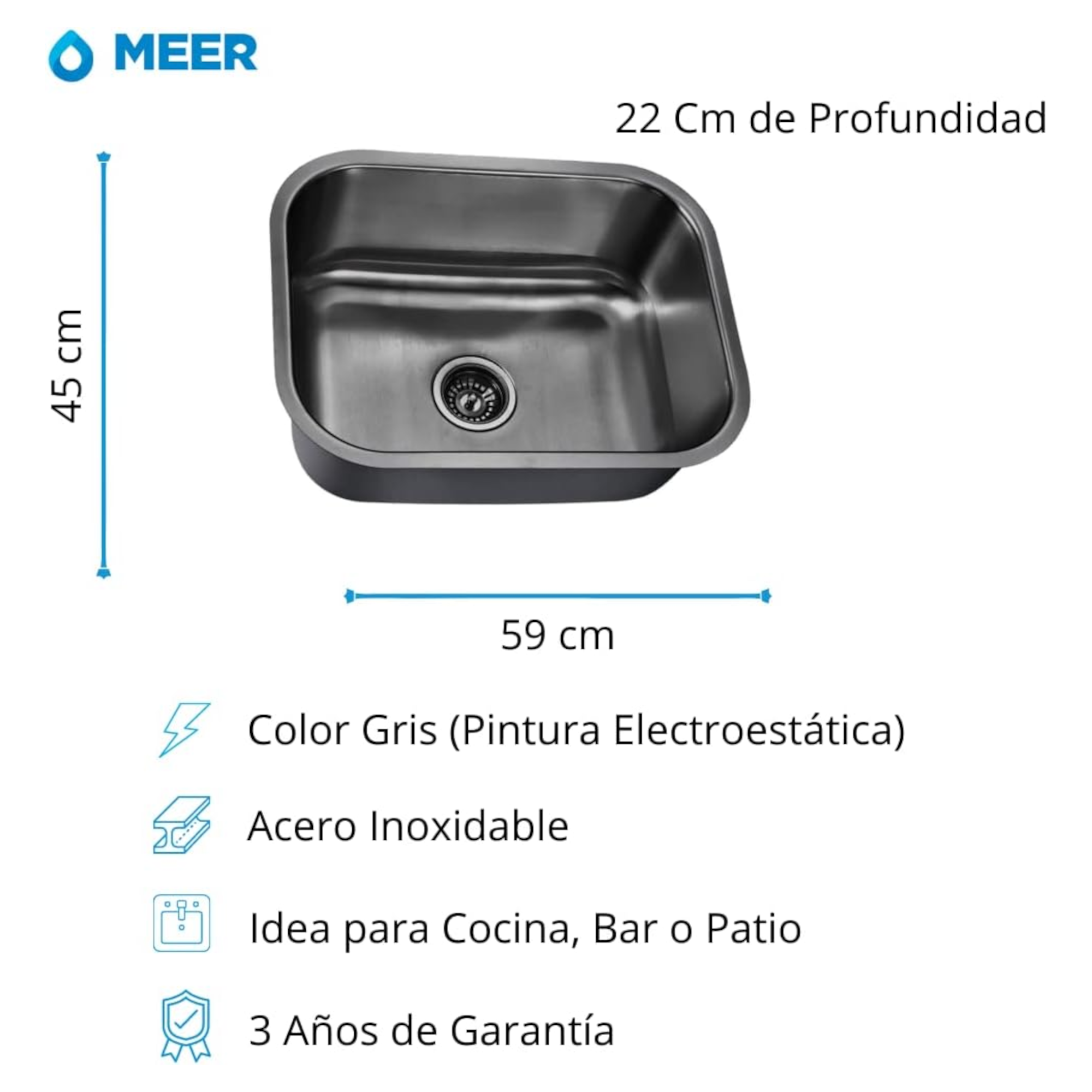 Foto 3 pulgar | Kit Completo de Fregadero y Mezcladora de Cocina Meer-CNX Premiun