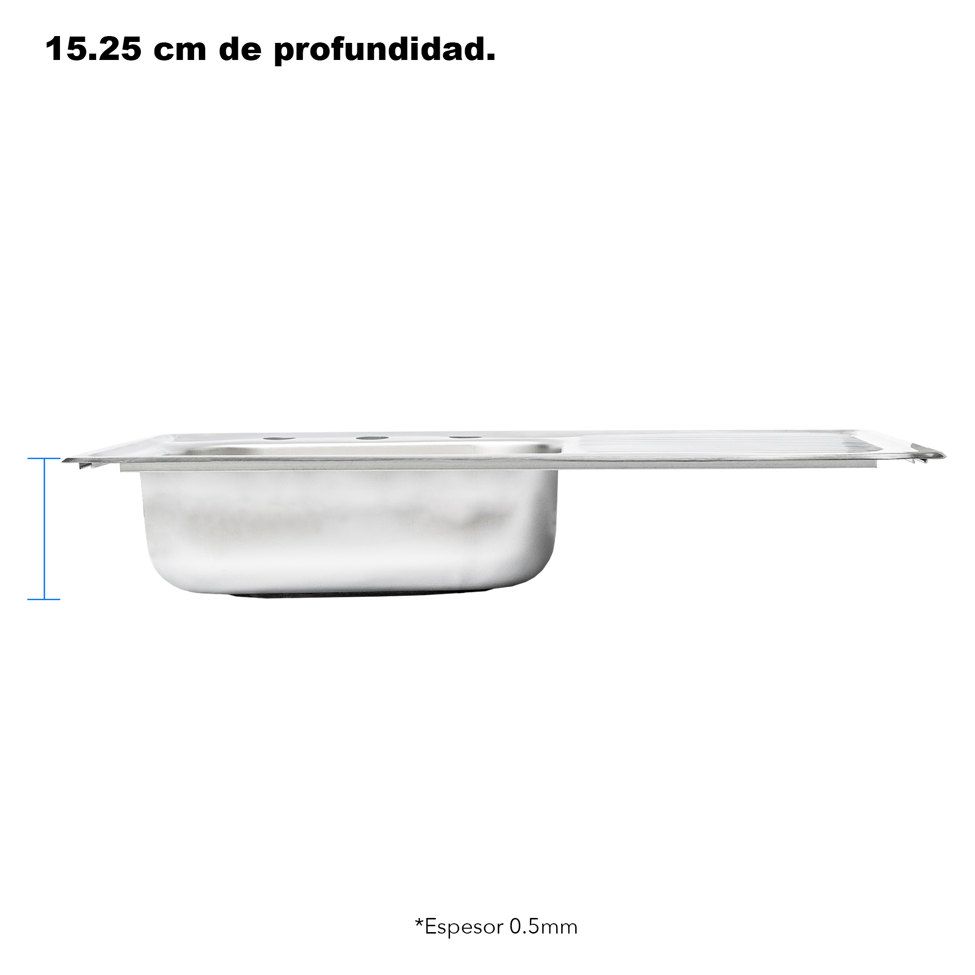 Foto 5 pulgar | Kit de Mezcladora y Fregadero para Cocina con Escurridero Tabla Meer Faucets By Cnx