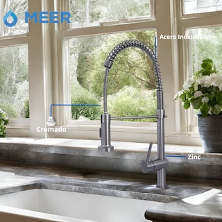 Foto 5 | Fregadero para Cocina con Escurridor Derecho Meer Faucets By CNX Acero Inoxidable Mezcladora Flexible con dos Tipos