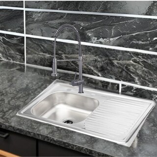 Foto 6 | Fregadero para Cocina con Escurridor Derecho Meer Faucets By CNX Acero Inoxidable Mezcladora Flexible con dos Tipos