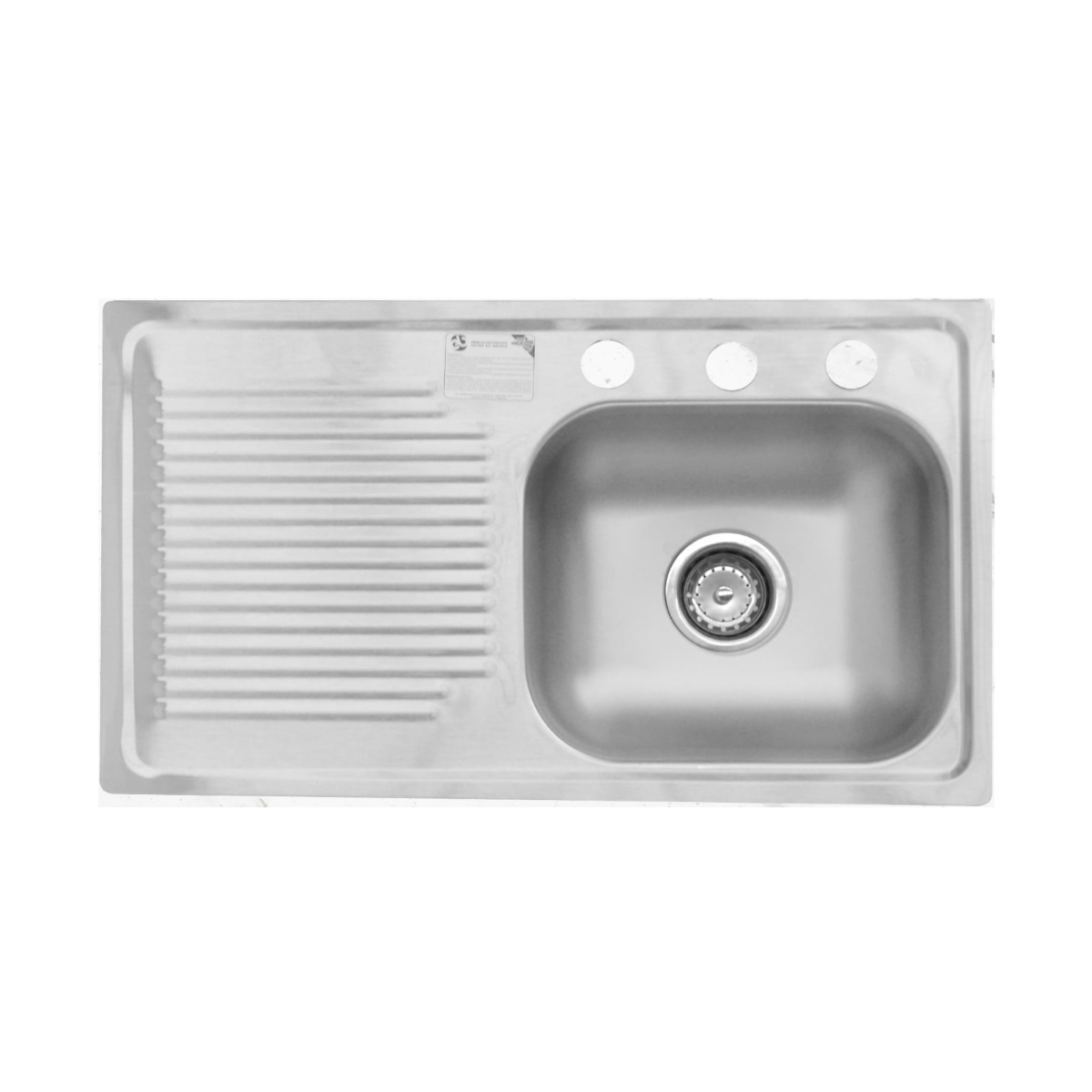 Tarja Sencilla Empotrar EB Técnica M401 Gris Acero Inox Satinado