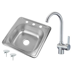 Foto 1 | MEER Fregadero para Cocina Sencillo de Acero Inoxidable y Mezcladora Monomando