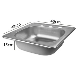 Foto 2 | MEER Fregadero para Cocina Sencillo de Acero Inoxidable y Mezcladora Monomando