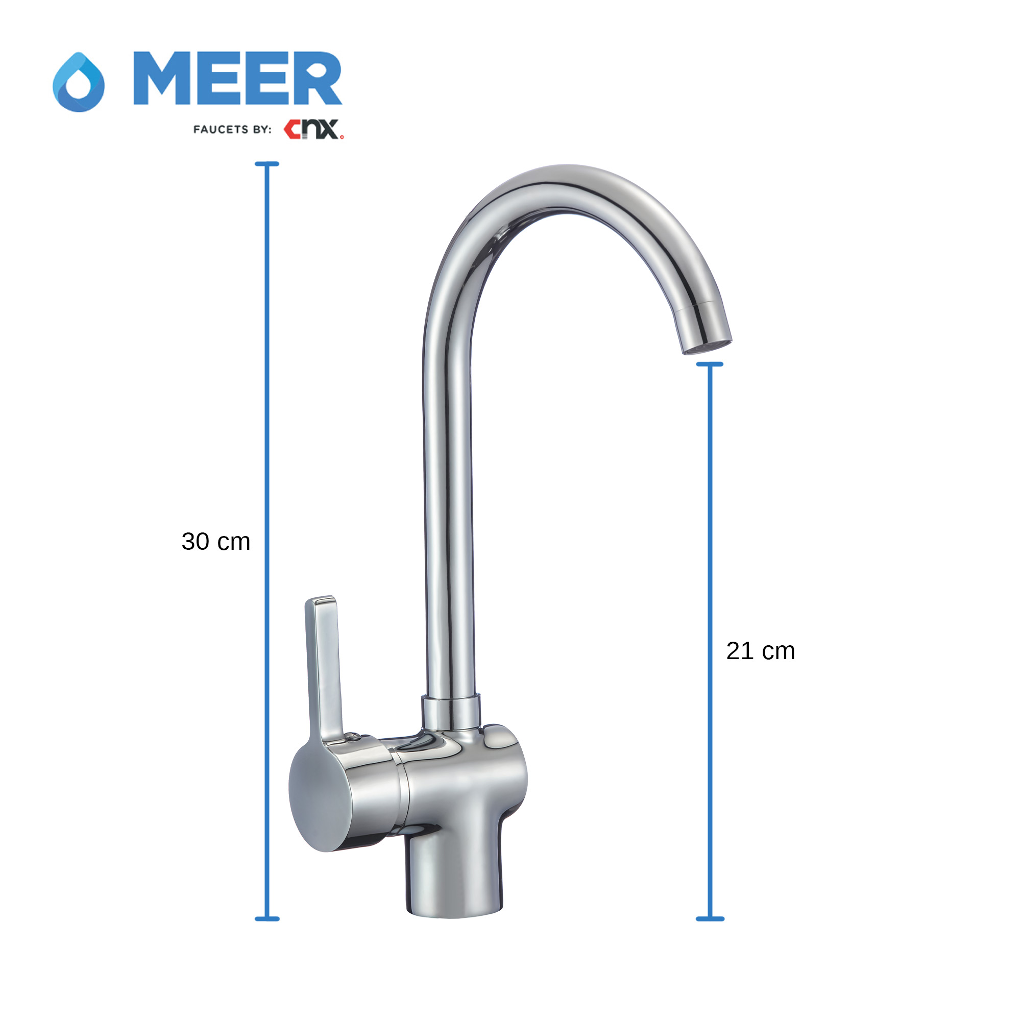 Foto 5 | MEER Fregadero para Cocina Sencillo de Acero Inoxidable y Mezcladora Monomando