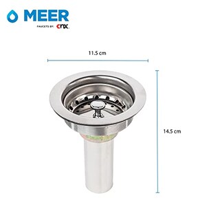 Foto 3 | Meer Faucets By Cnx | Tarja Premium De Acero Inoxidable + Mezcladora De Cuello Retráctil Y 2 Funciones De Chorr
