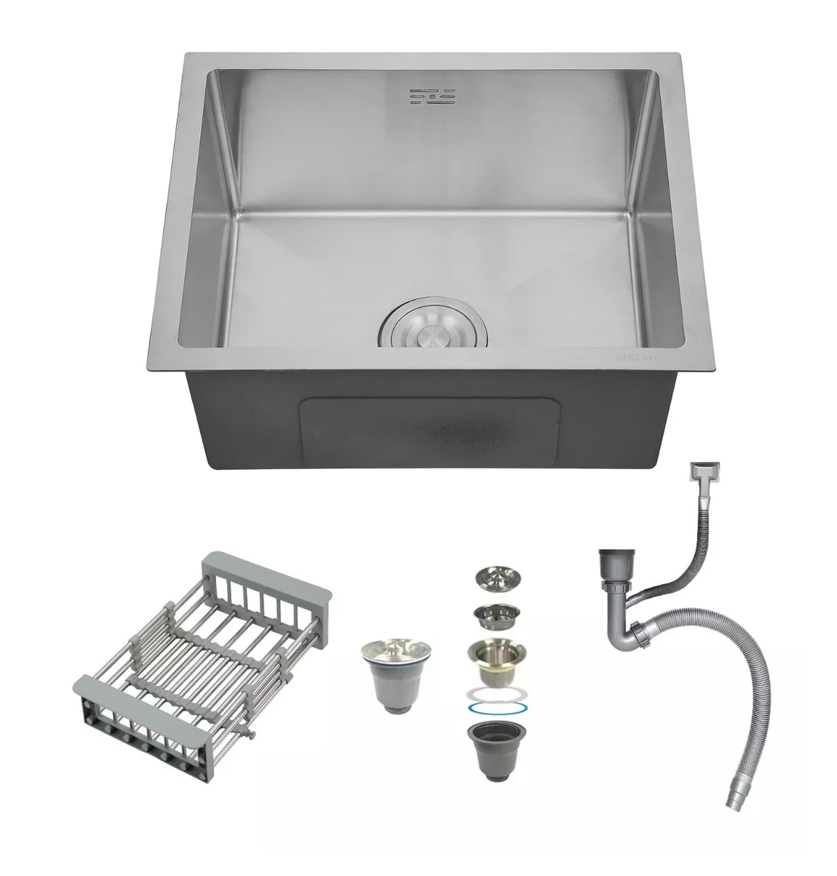 Fregadero De Cocina 304 Acero 5045 Con Escurridor Móvil Plata $2,559