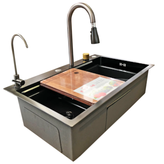 Foto 1 | Tarja para Cocina Lujo Fregadero Homelegance con Cascada Acero Inoxidable