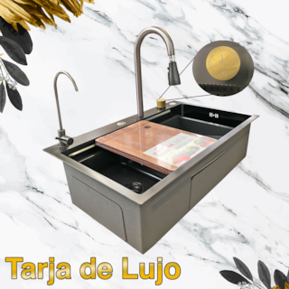 Foto 2 | Tarja para Cocina Lujo Fregadero Homelegance con Cascada Acero Inoxidable